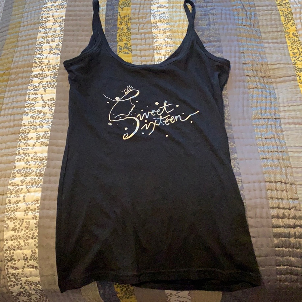 No Boundaries “Sweet Sixteen” Black Crop Top